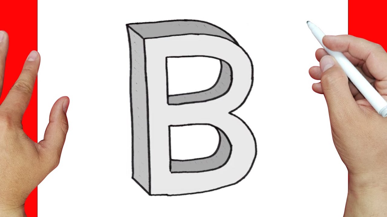 Como dibujar la LETRA B en 3D