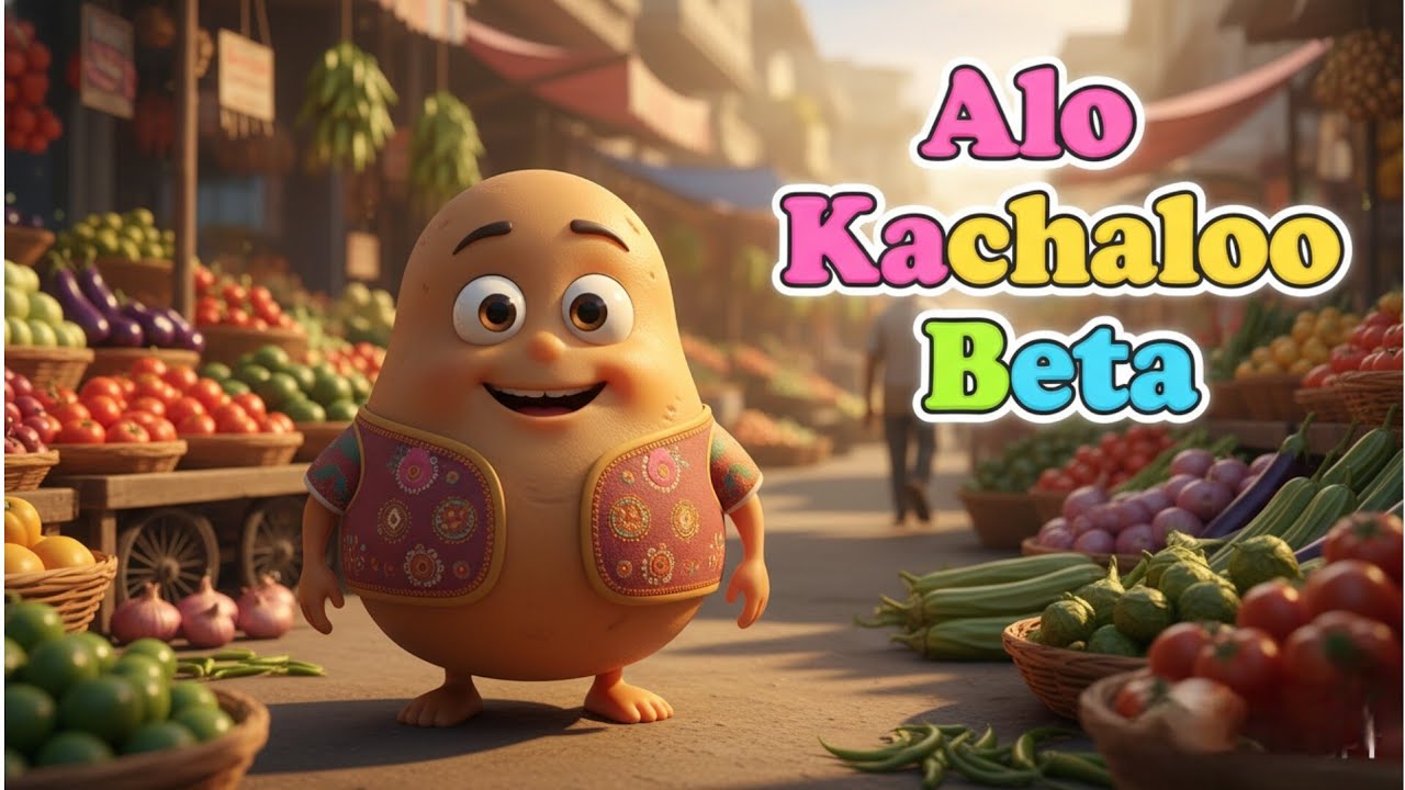 Aloo Kachaloo Beta Kahan Gaye The | Nursery Rhymes & Songs For Children | KindBee Rhymes