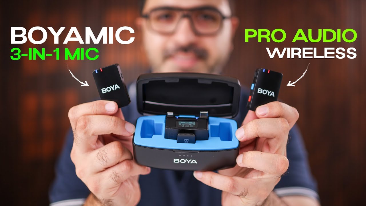 BOYAMIC 3-in-1 Wireless Mic - HIGH QUALITY Audio with Internal Recording