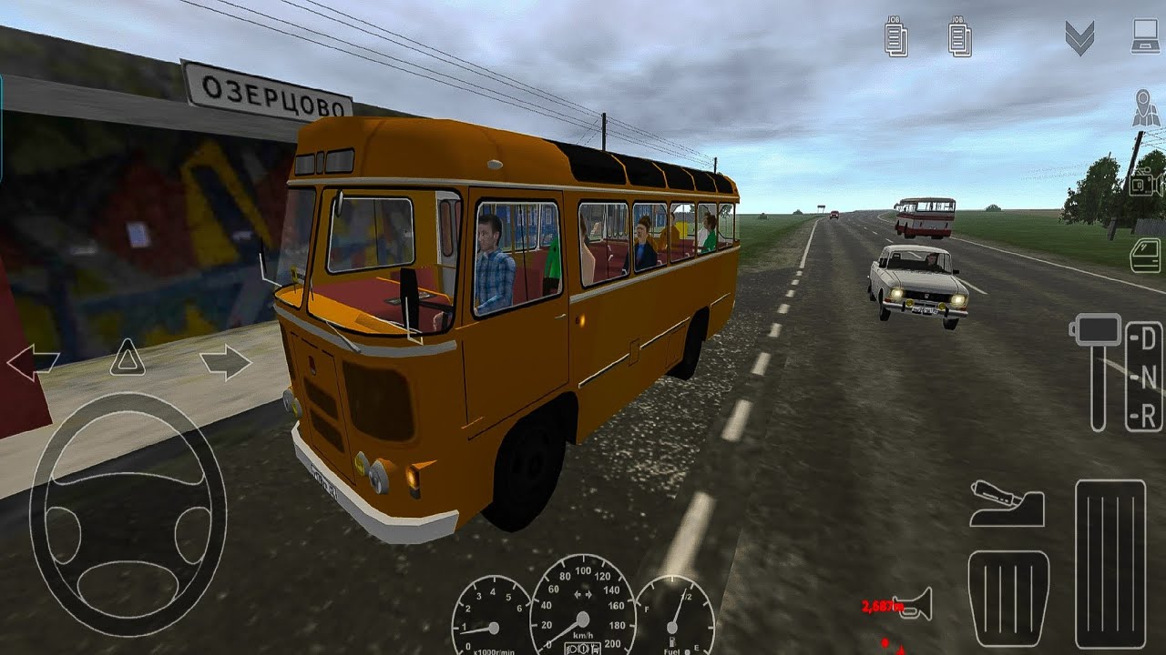 Motor Depot | PAZ-672 Passenger Bus Driving | Android Gameplay 