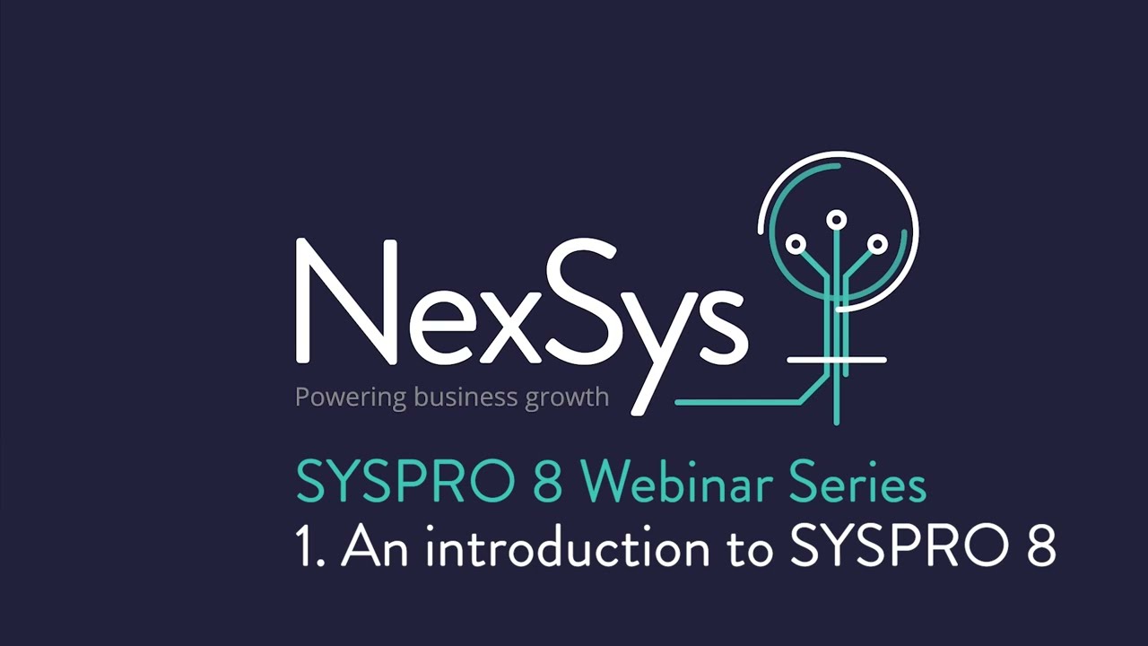 SYSPRO 8   Ep 1