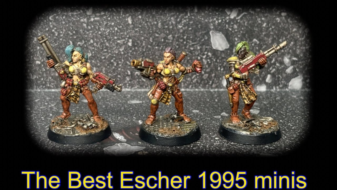 Painting 30 year old metal minis | the best Escher models from Necromunda 95