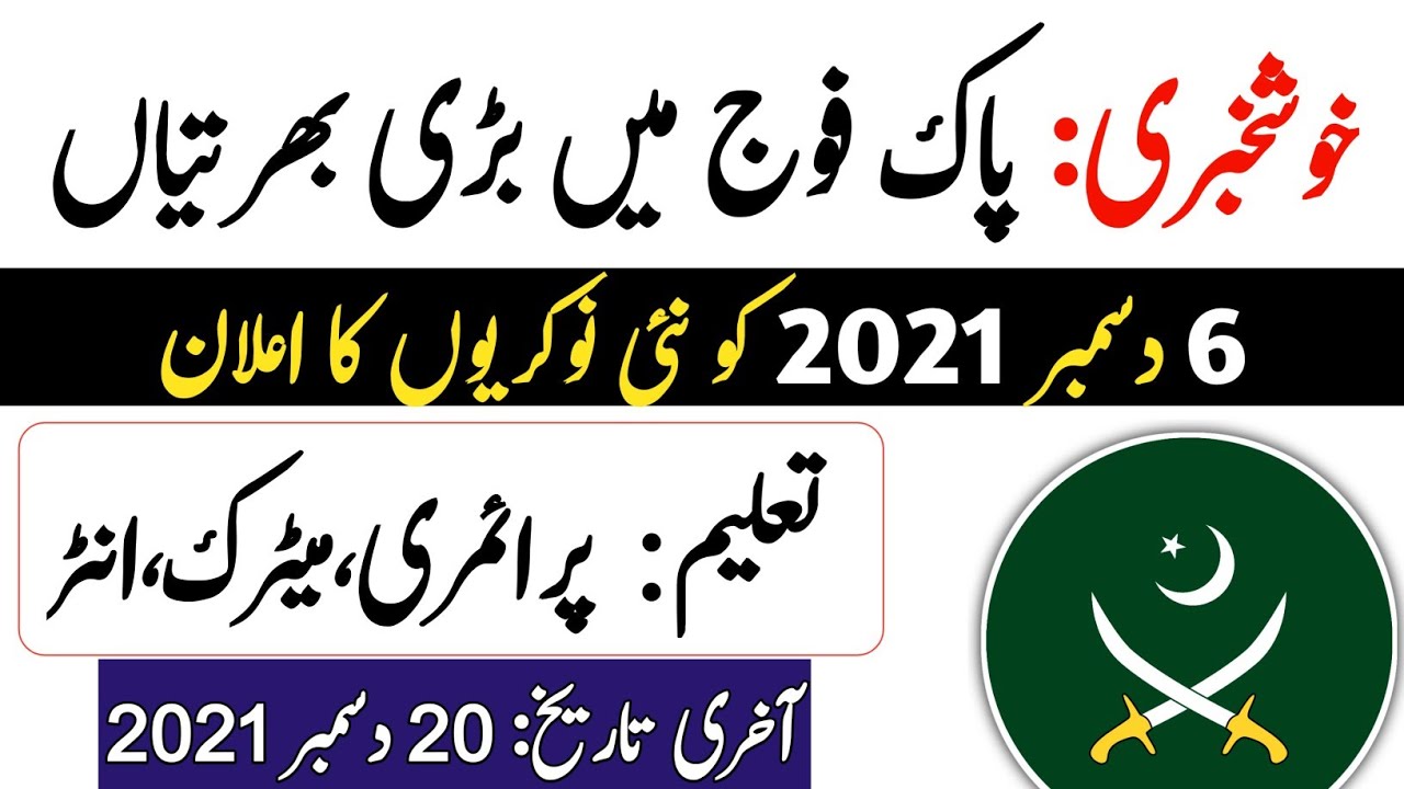 Latest Jobs in pakistan Army 2021| Pak Army new Jobs 2021 | Pak Army jobs 2021