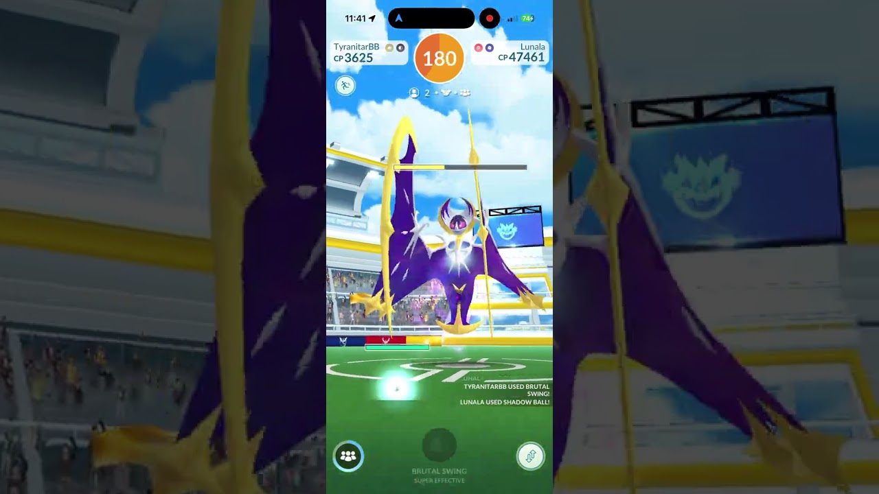 Duo raiding Lunala with army of Tyranitar… 
