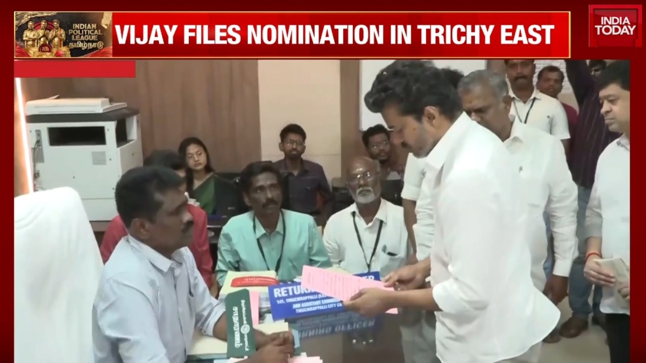 Tamil Nadu Election: Vijay Files Nomination From Trichy East, Takes On DMK In Its Stronghold