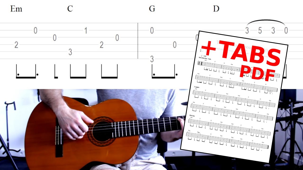 Tombé - M. Pokora (tuto guitare)