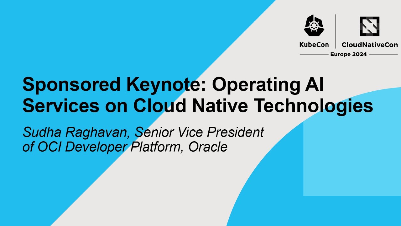 Sponsored Keynote: Operating AI Services on Cloud Native Technologies