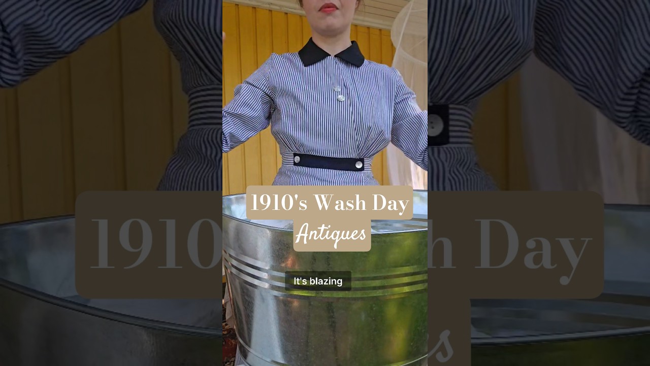 Let's do some laundry like it's the 1910's! PART 1 #livinghistory #edwardian #antique #history