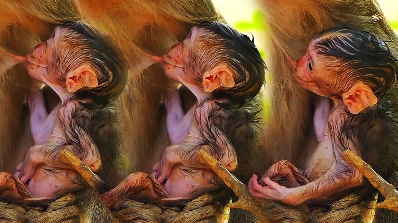 Top Most  Adorable Moments! Baby Monkey Wildlife With Mommy's Care