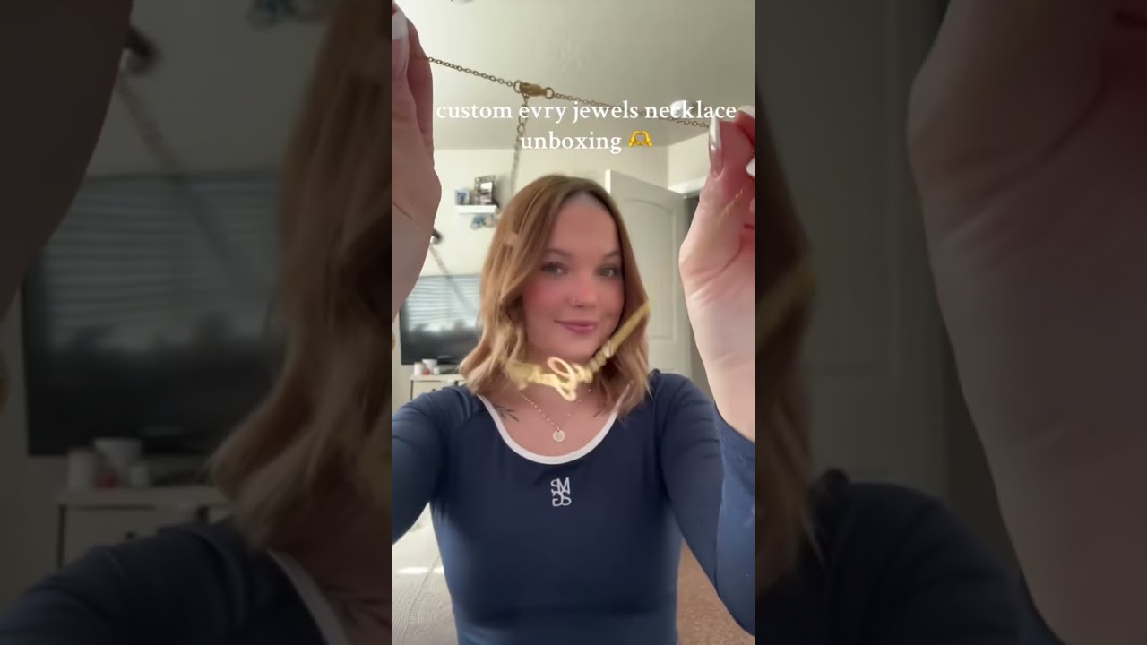 Custom necklace unboxing!! thank you @EvryJewels  #evryjewels #jewelry #viralshort #unboxing
