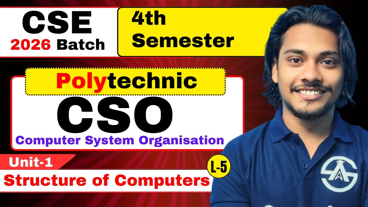 L-05 | Computer System Organisation (CSO)  4th Semester | Unit-1 Structure of Computers