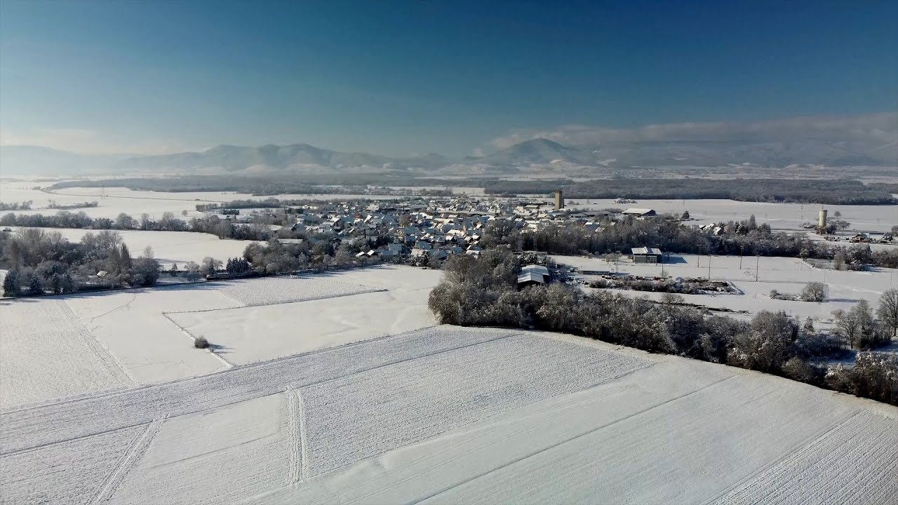Neige (25cm) à Kogenheim (Alsace, France) - DJI Mini 2