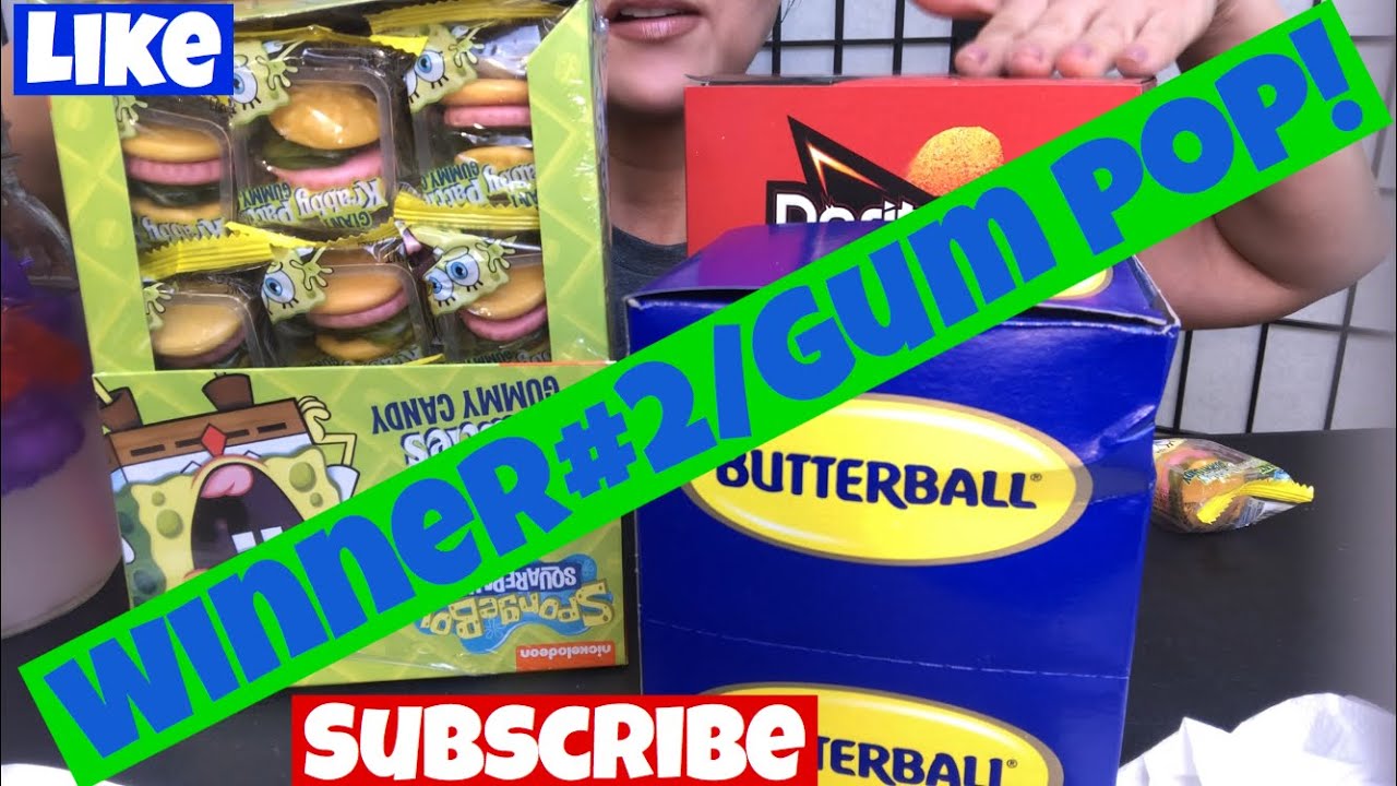 WINNER#2/GUM POPPING!🍬🍡🍭gum snap, crack, popping, gum chewing real sounds