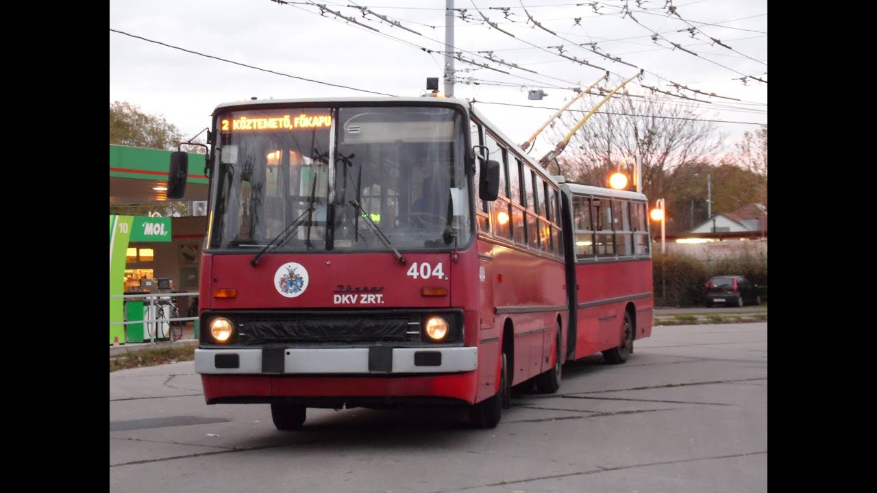 2014.02.19. - Utazás a 404-es pályaszámú trolibusszal (Ikarus 280T) a 2-es vonalon Debrecenben