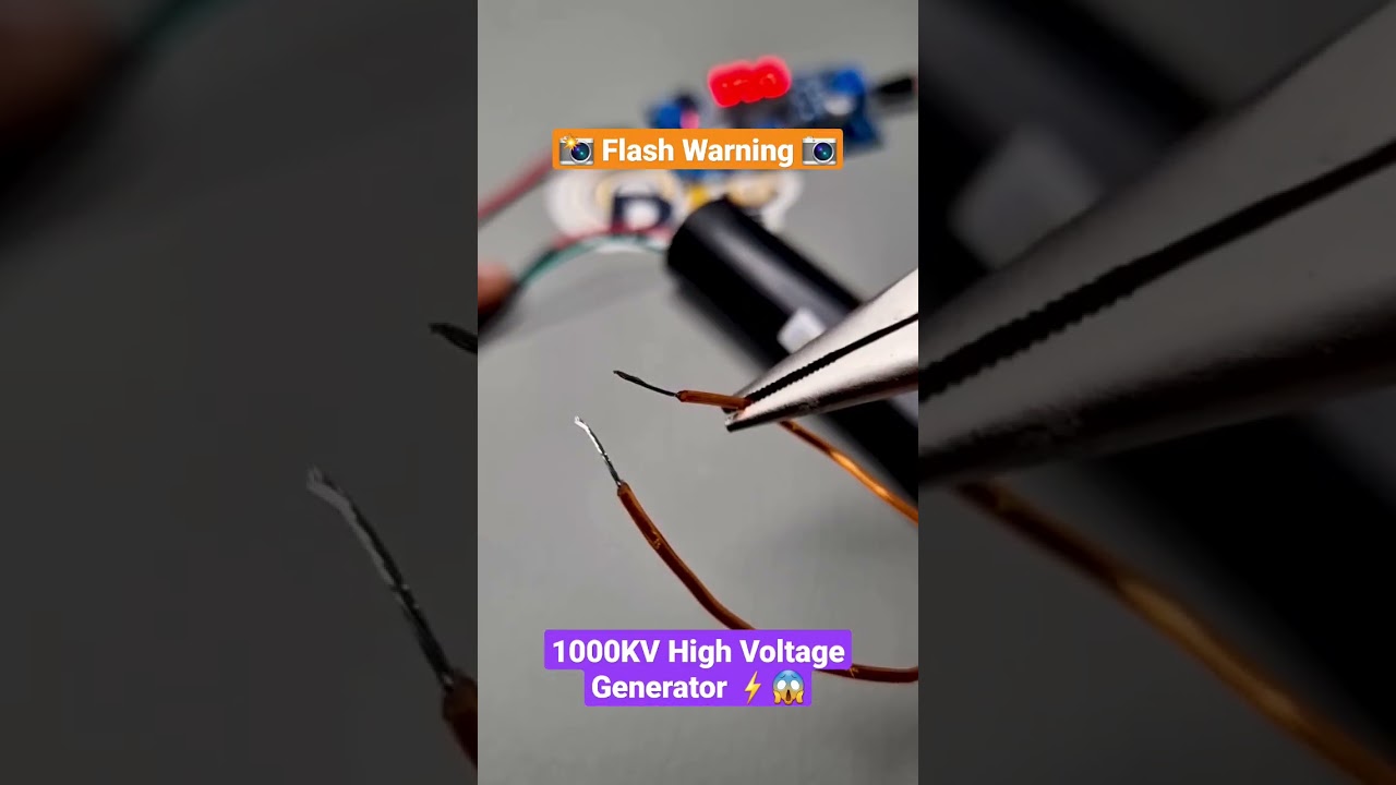 Unleashing the Beast: 1000KV High Voltage Generator ⚡😱🔋 #diy #electronic #electric #highvoltage