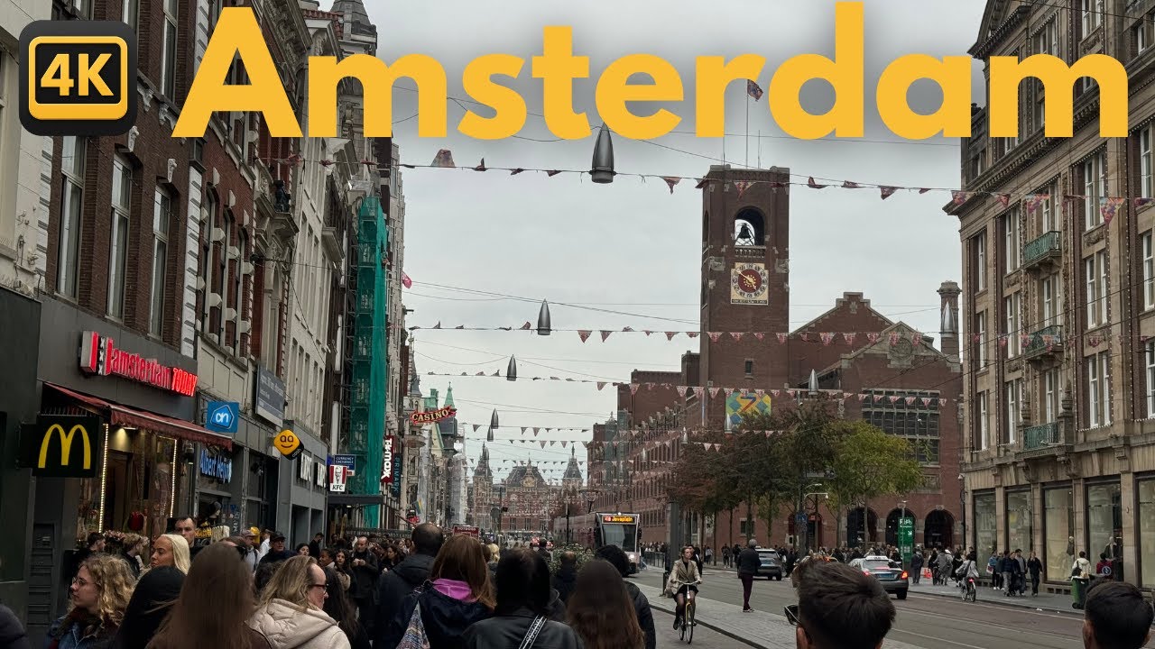 Amsterdam, A Chill Walking, Fall, Street sound, Walking Tour