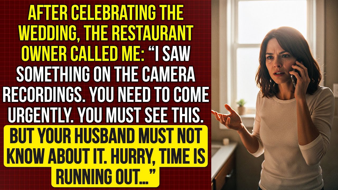 After the wedding, the owner called: “I saw the camera footage. Come immediately…”