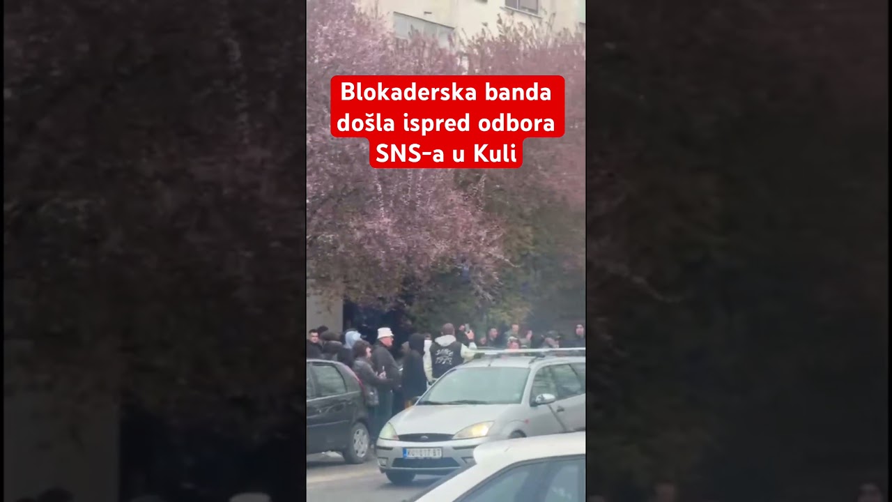 Blokaderska banda do&scaron;la ispred odbora SNS-a u Kuli