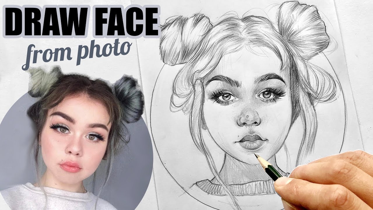 HOW TO SKETCH & DRAW: FACE | from Photo