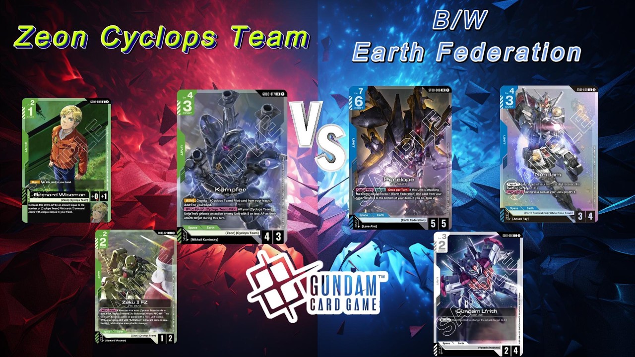 Zeon Cyclops Team VS Earth Federation BW Gundam Card Game GD03