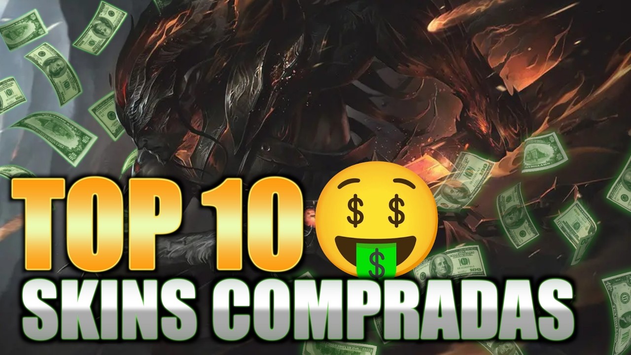 TOP 10 SKINS MÁS COMPRADAS de la HISTORIA del LOL