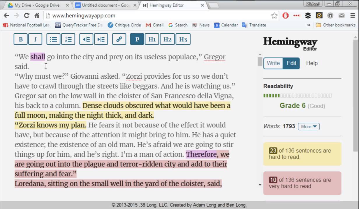 Using Hemingway Editor