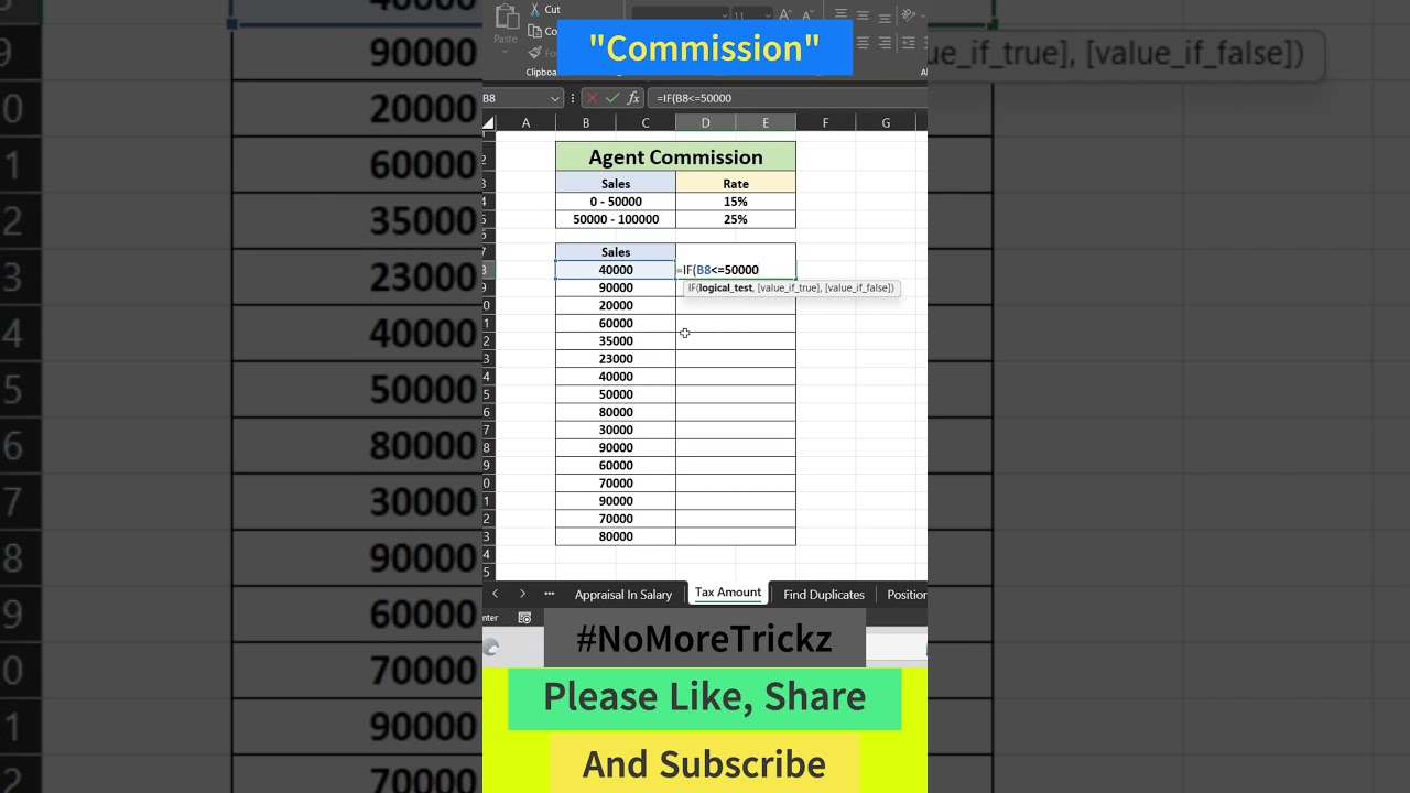 Excel Quick Tip : Commission Calculation | 
