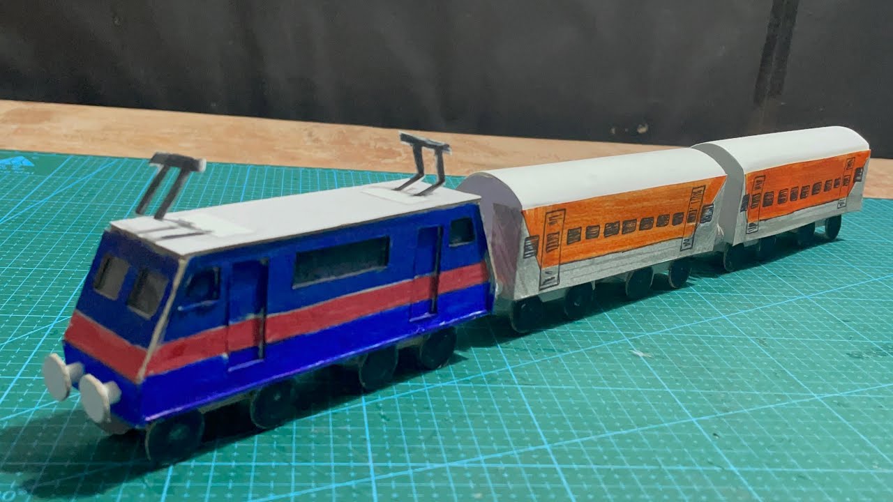 How To Make Train model for school project | Using Cardboard |Crafts with Nakul Sahu