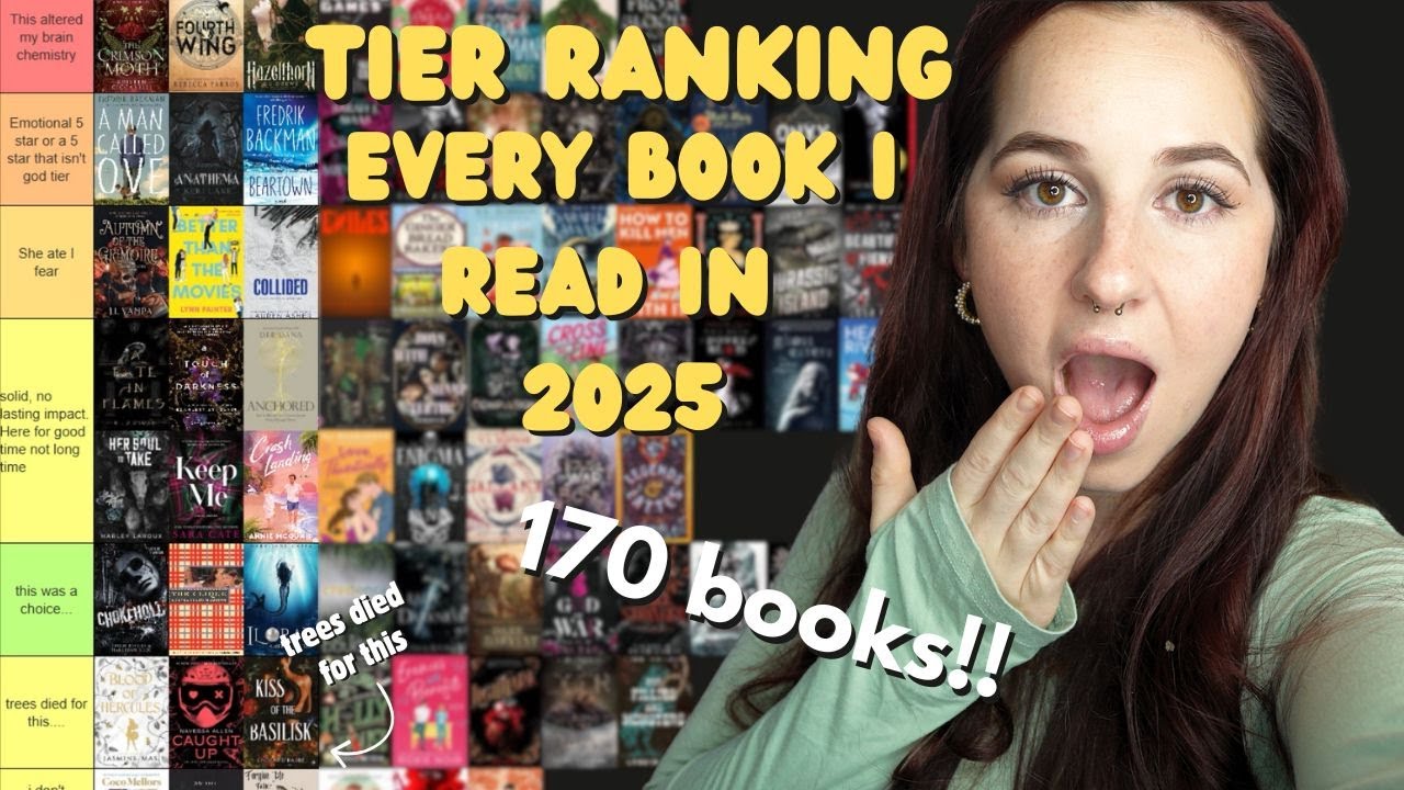 Tier ranking the 170 books I read in 2025! My best & worst reads of 2025
