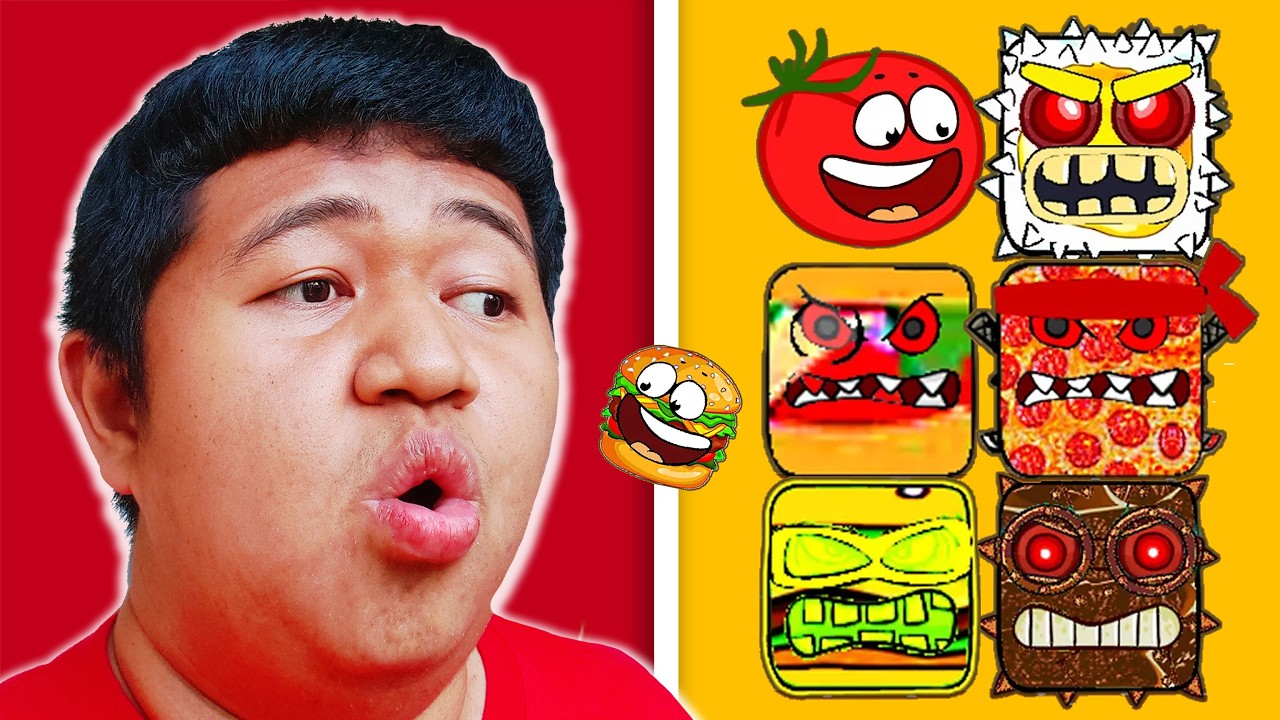 RED BALL 4: TOMATO BALL VS FOOD PARADISE ALL BOSSES ALL LEVELS (15,30,45,60,75) WALKTHROUGH GAMEPLAY