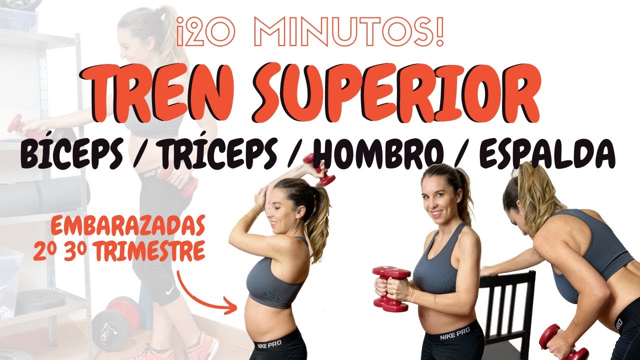 Rutina embarazadas de hombros, brazos y espalda. 2º y 3º trimestre | PREGNANT WORKOUT | 16 semanas
