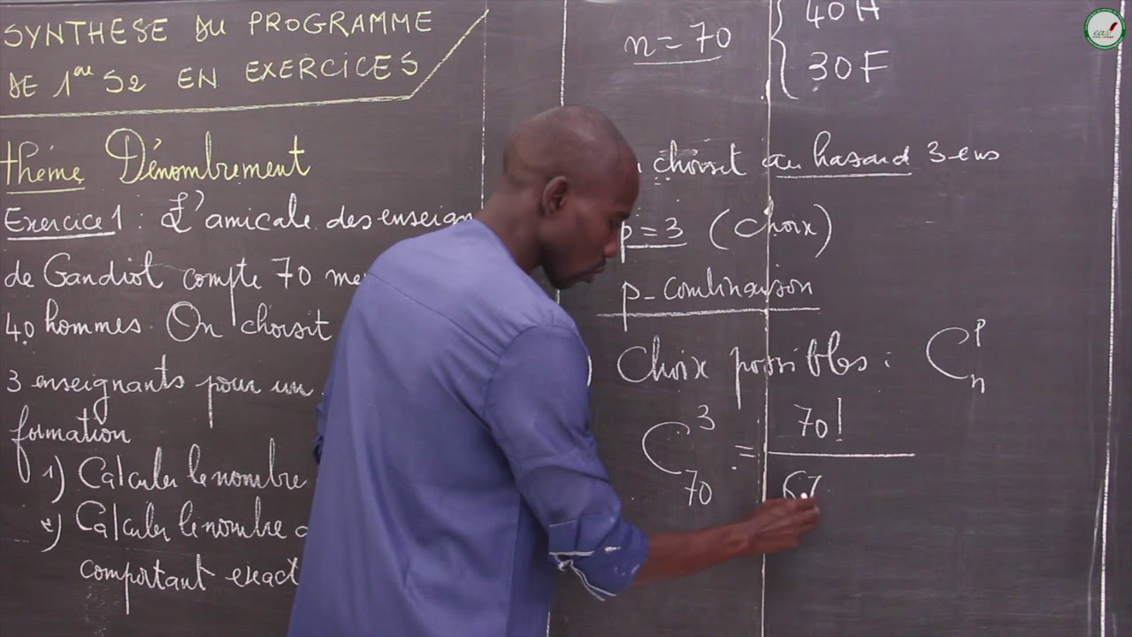 Exercices - Première S2 - Mathématiques : Synthèse / Dénombrement / M. Boye