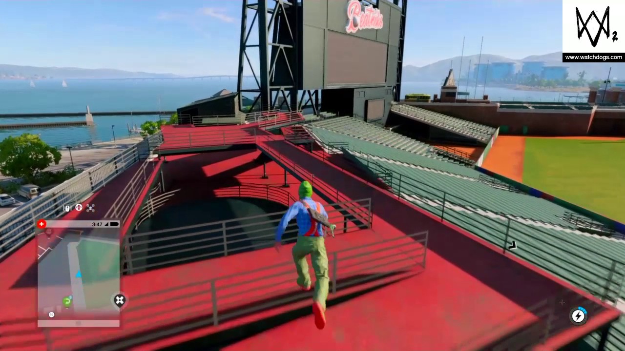 How to get inside the baseball stadium in Watch Dogs 2