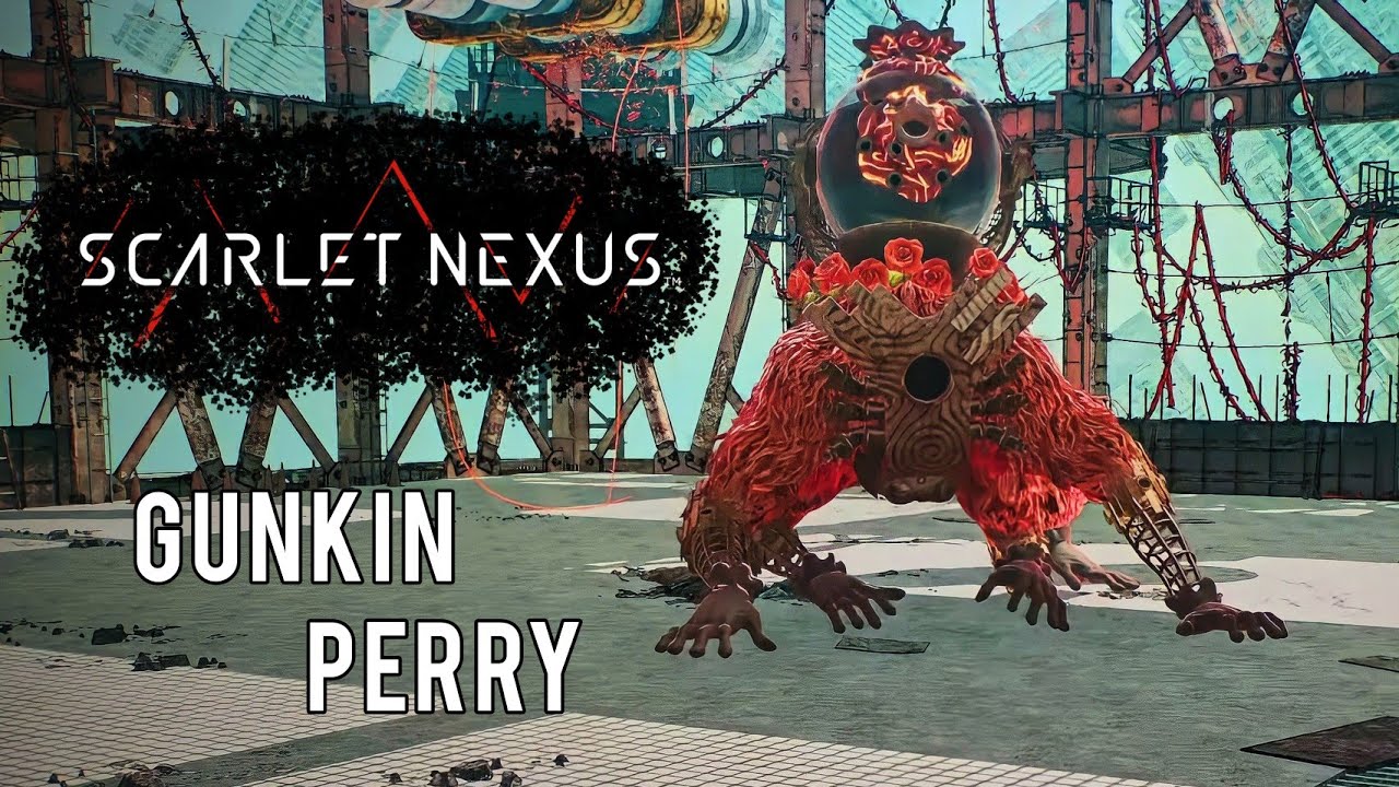 Scarlet Nexus (PS5&trade;) | Gunkin Perry (First Boss Fight) [4K 60FPS]