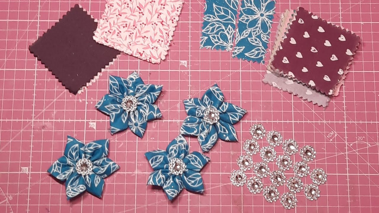 Tuto Fleur en tissu sans couture facile 
