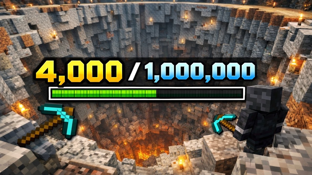 Live Counter! | 1,000,000 Stone Blocks Challenge #3 | Minecraft Survival