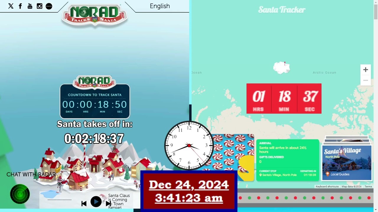 NORAD + Google Santa Tracker 2024 - Part 1 of 3