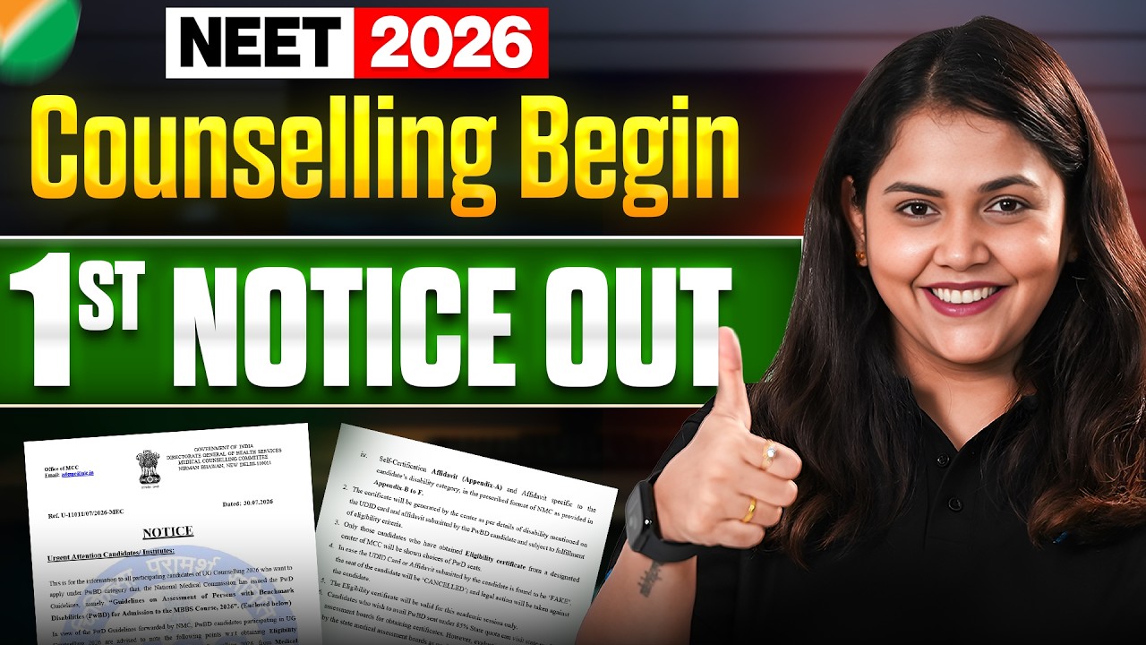 URGENT LIVE: NEET COUNSELLING 2026 MCC Counselling Begins!