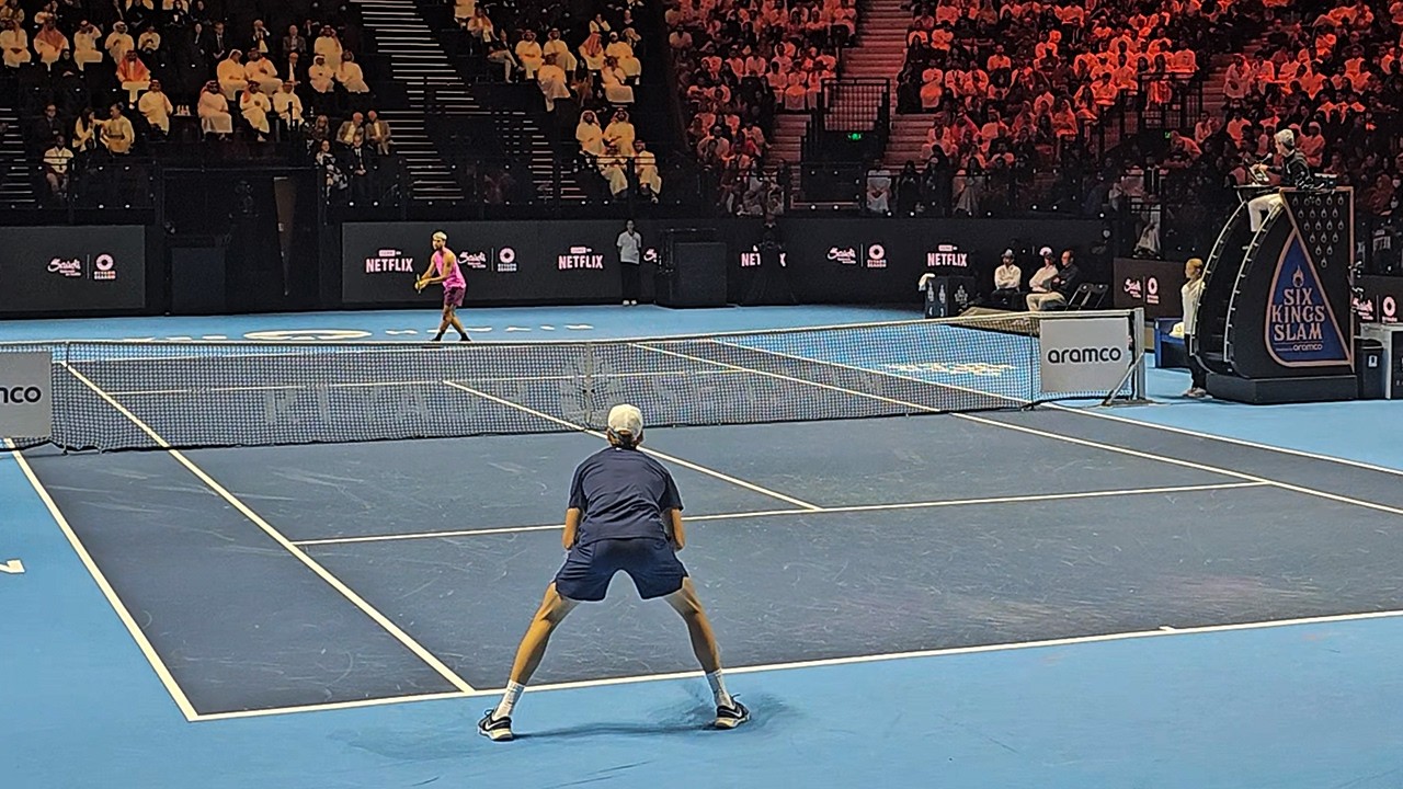Carlos Alcaraz vs Jannik Sinner &ndash; Court Level Highlights (Six Kings Slam 2025)