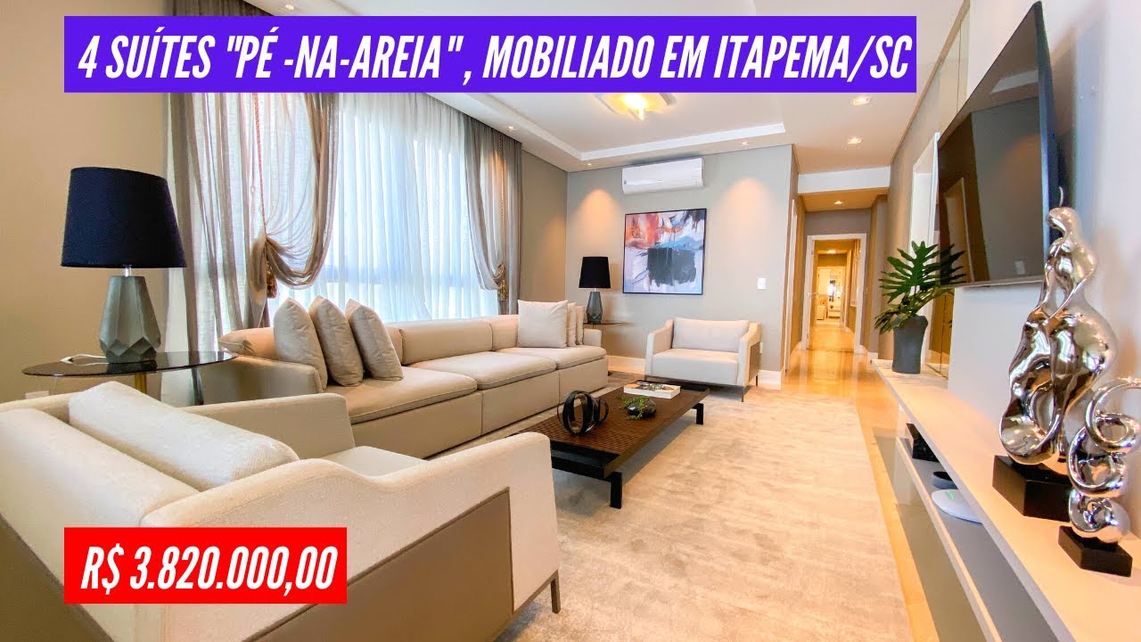Apartamento 4 suítes, FRENTE-MAR, em Itapema/SC