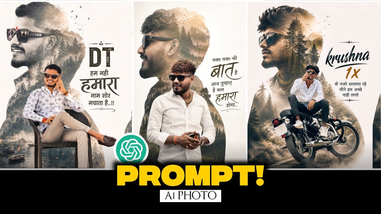 Double Exposure Photo Editing Tutorial 🔥 | Instagram Viral Post Prompt | Chat Gpt 