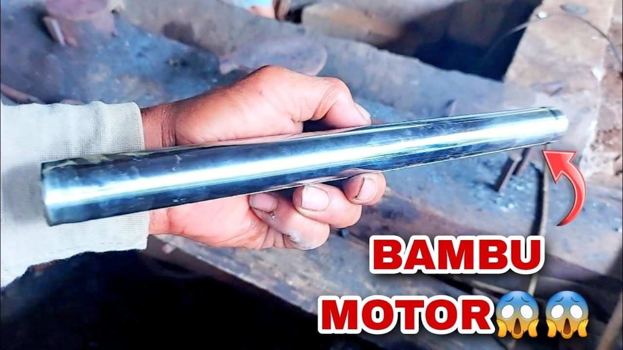 🔴TUTORIAL PEMBUATAN PISAU SEMBELIH DARI ORI BAMBU MOTOR😱😱