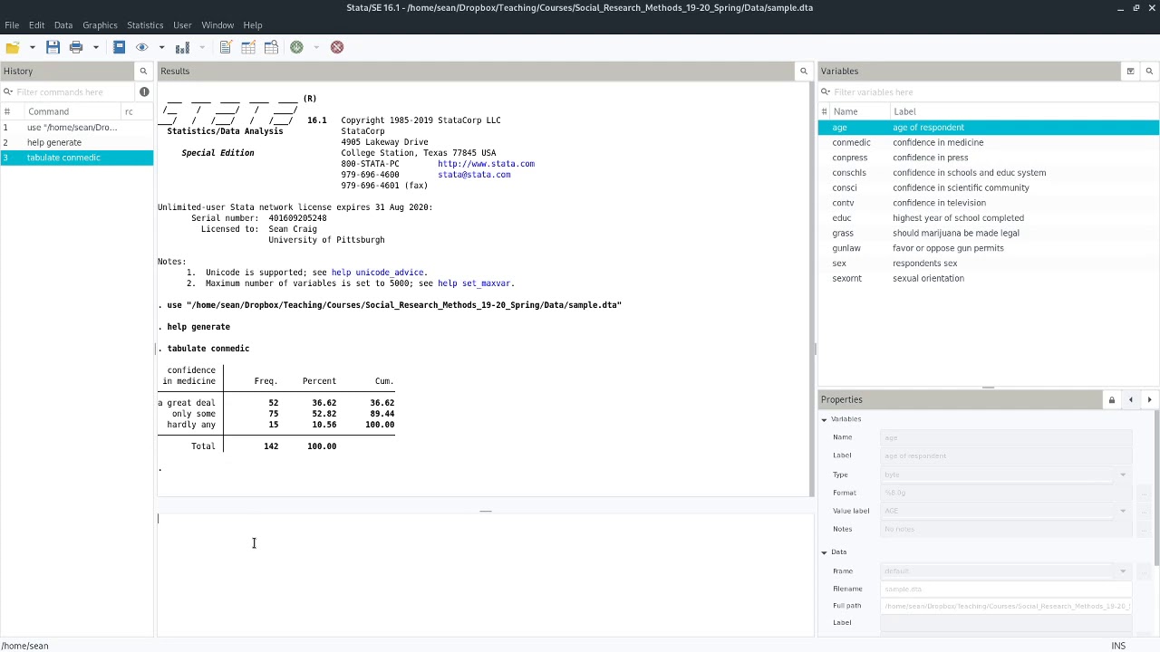 Stata Basics - Constructing an Index