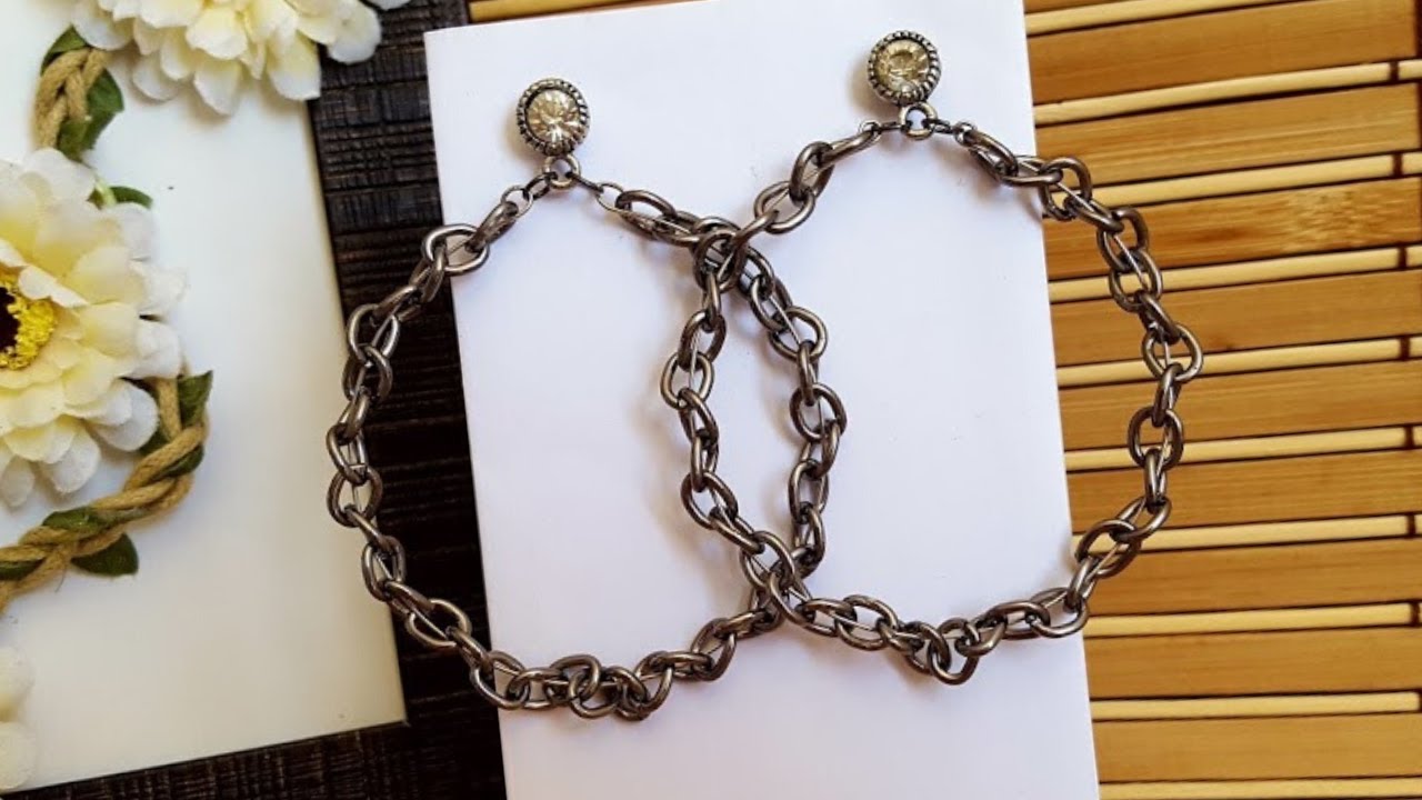 brinco argola de corrente