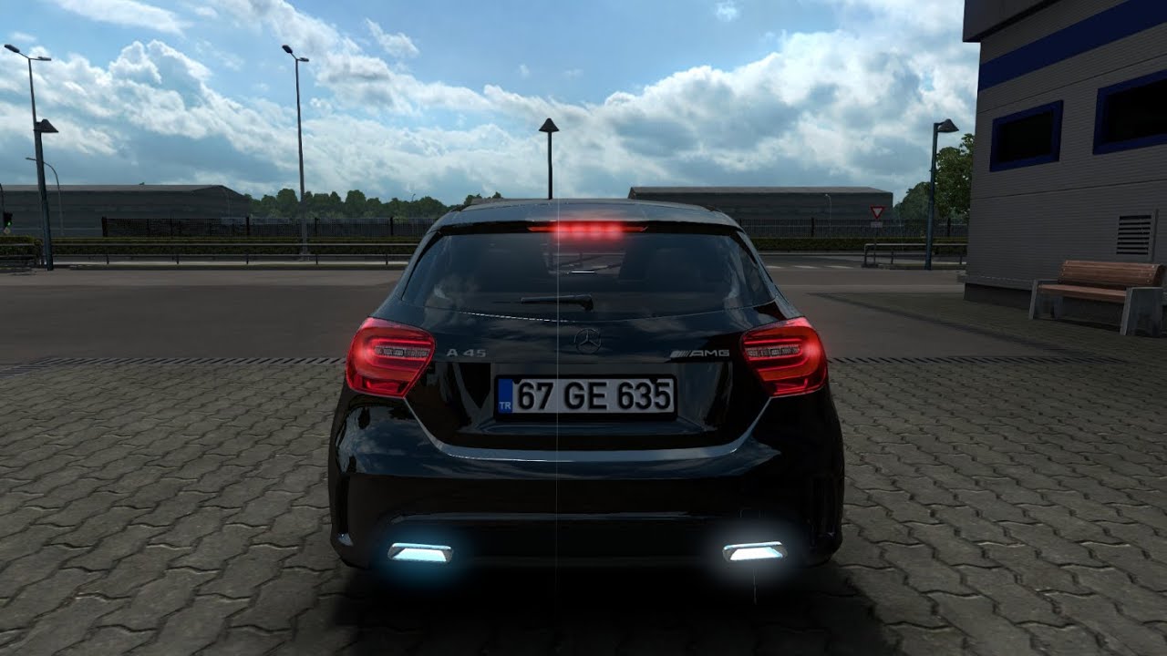Mercedes A45 AMG - Rainy Drive |  Euro Truck Simulator 2 Mods 1.37