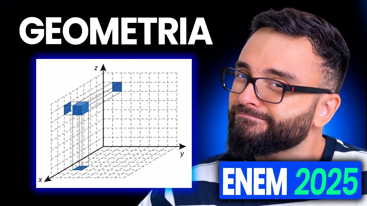 Resolução Enem 2025 - Prova amarela 144 -  Em um jogo de computador um cubo se encontra inicialmente