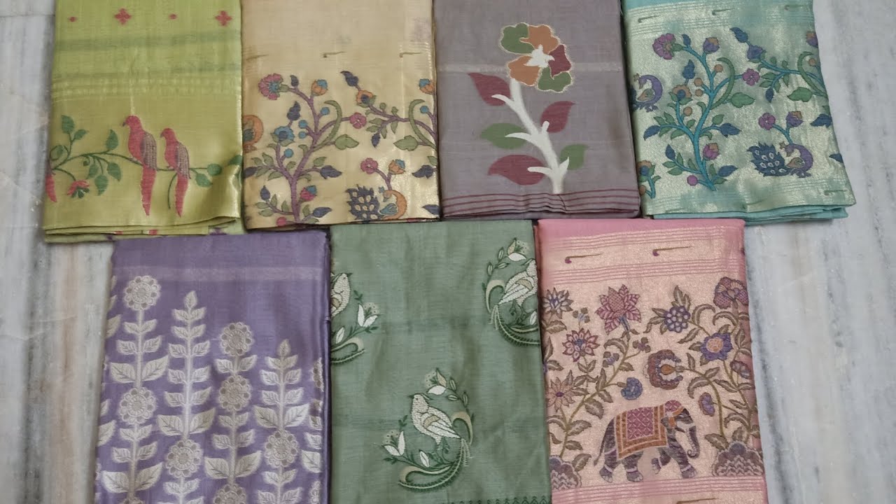 Jamdani dress materials @ 700....☎️ 9966330792