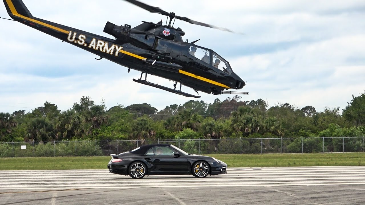 Lamborghini Ferrari McLaren Supercars VS Cobra Attack Helicopter Insane Adrenaline Race Experience