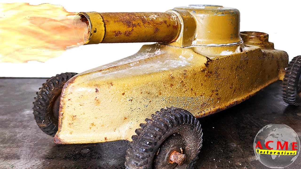 1940s Toy Tank Restoration [It Actually Fires!]