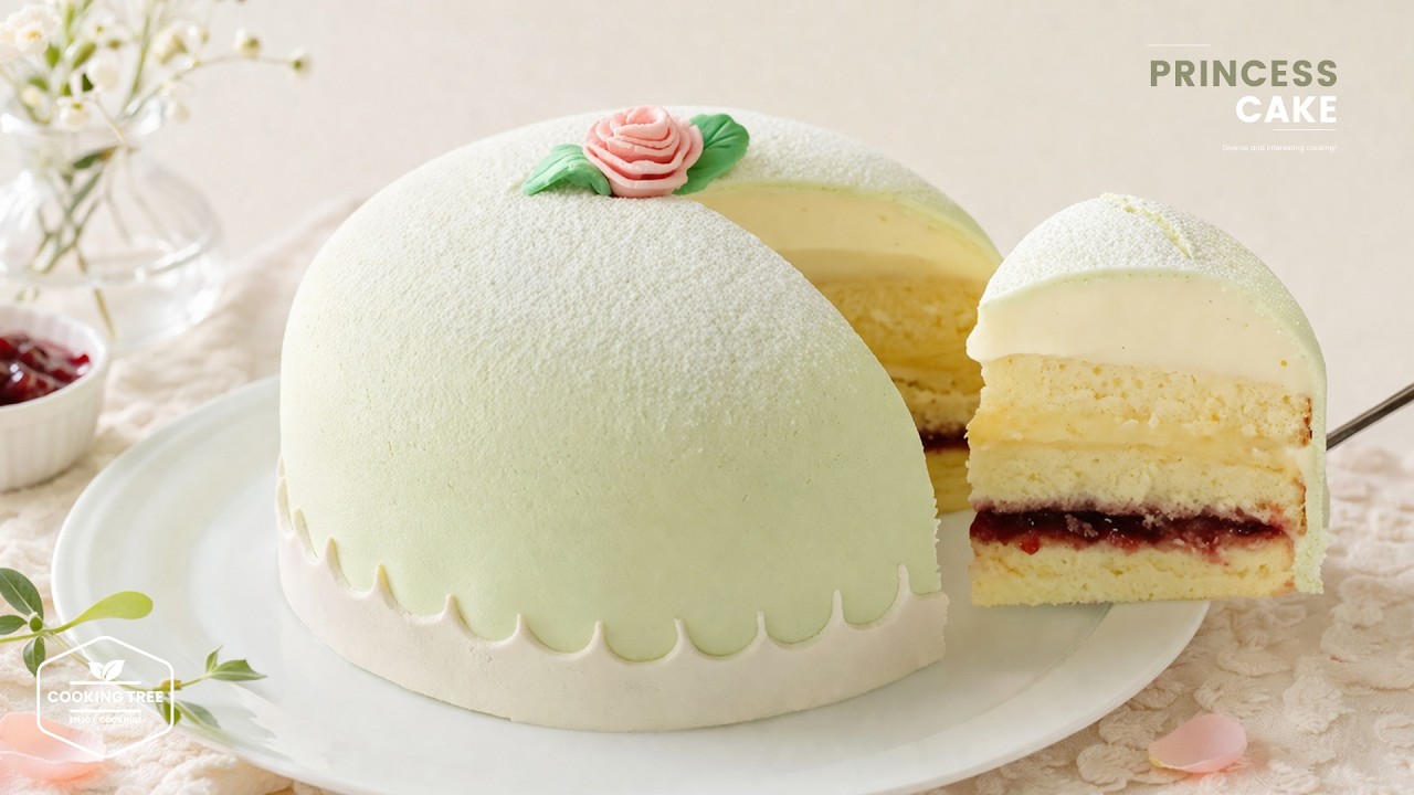프린세스 케이크  만들기💖 : Swedish Princess Cake Recipe : プリンセスケーキ | Cooking tree